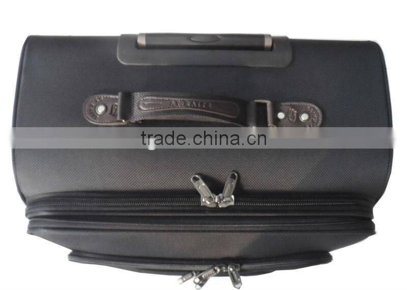 2-tone fabric new design trolley suitcase