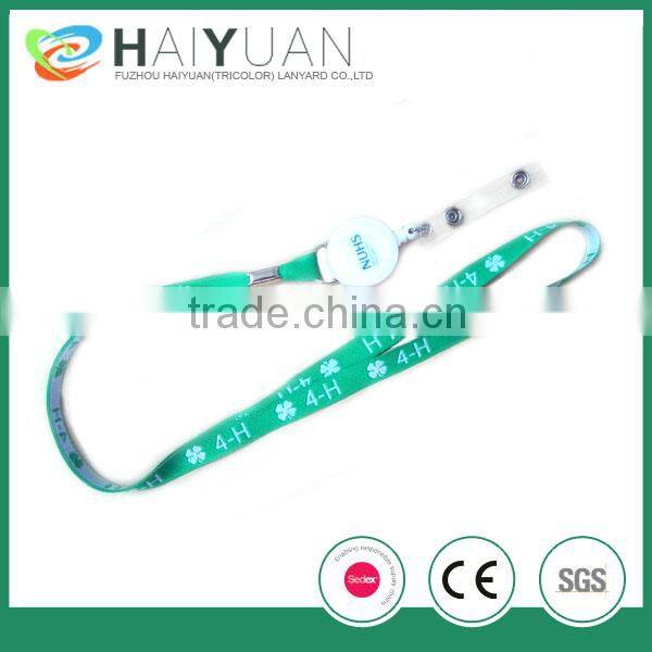 flat woven lanyard with name badges reel