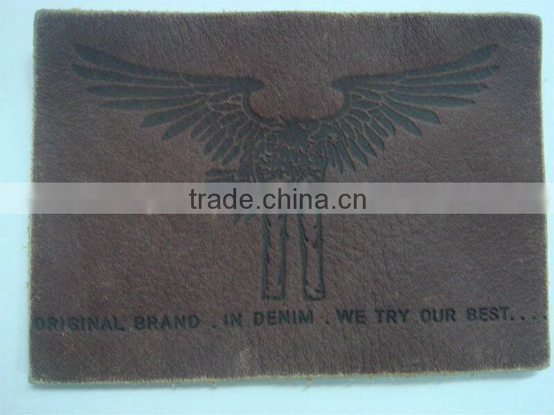 good quality jeans leather patch