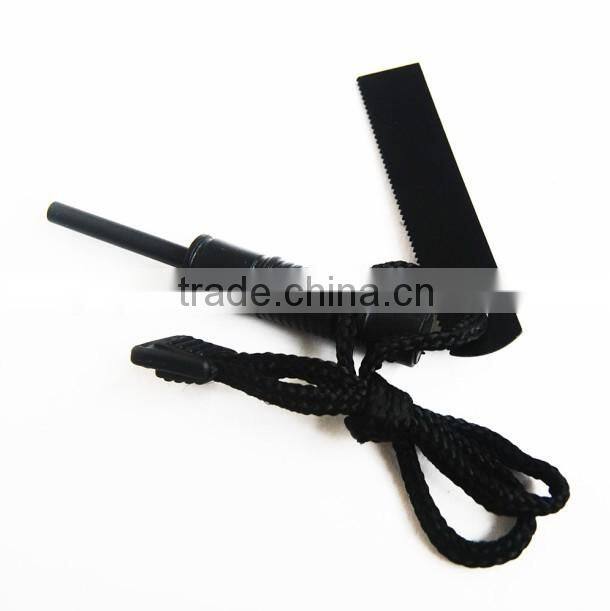 Outdoor Flint Steel Emergency Survival Fire starter Black