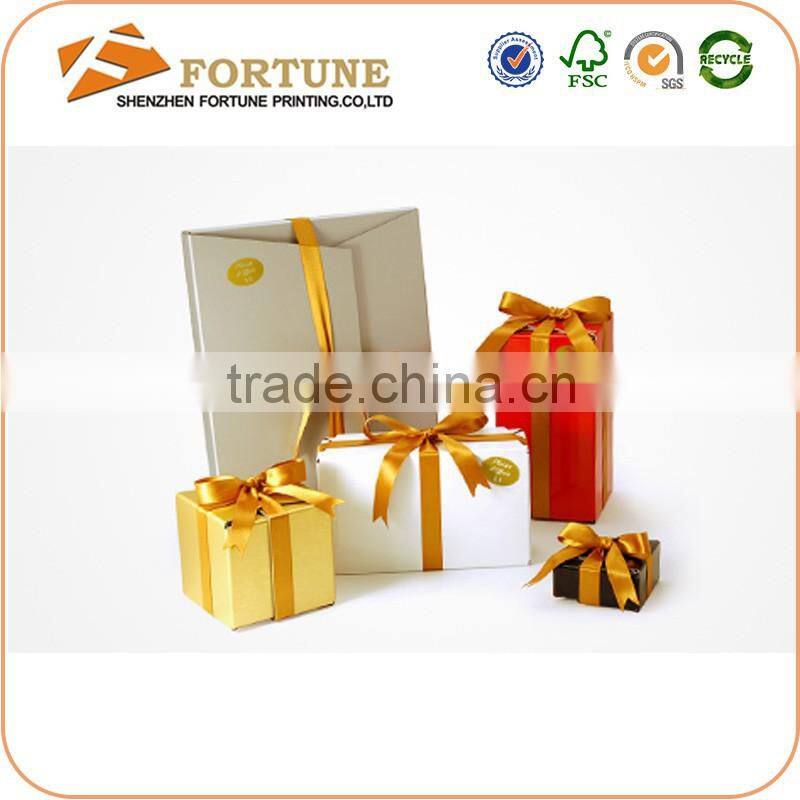 China Manufacturer Wholesale Different Types Gift Packaging Box, Bow Tiw Packaging Box For Gift