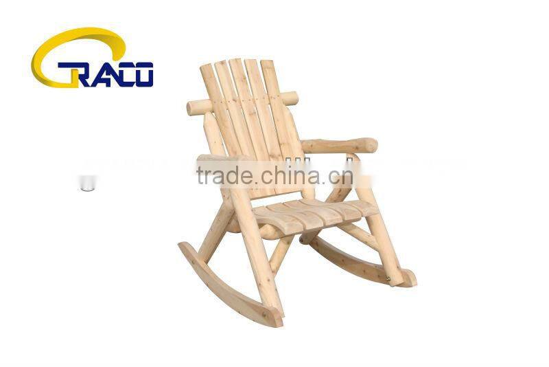 Granco GW003 outdoor furniture Wooden Log rocking chair