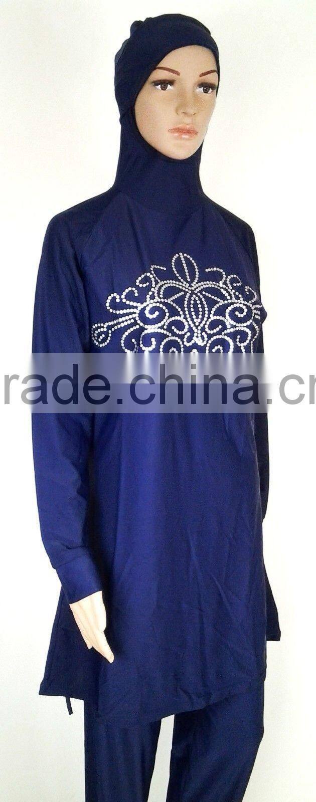 fully covered muslim islamic swimsuit