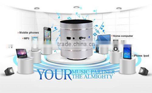 Compact Wireless Speaker 360 Degree Hifi Sound with Bluetooth and Line in