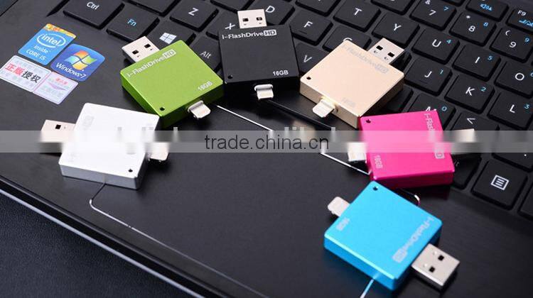 Popular USB flash disk for iphone aluminium alloy cases