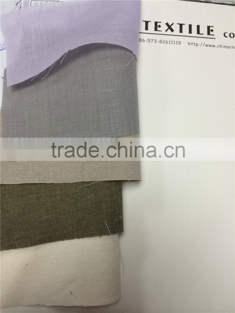 dyed color linen mix cotton linen fabric in jiaxing