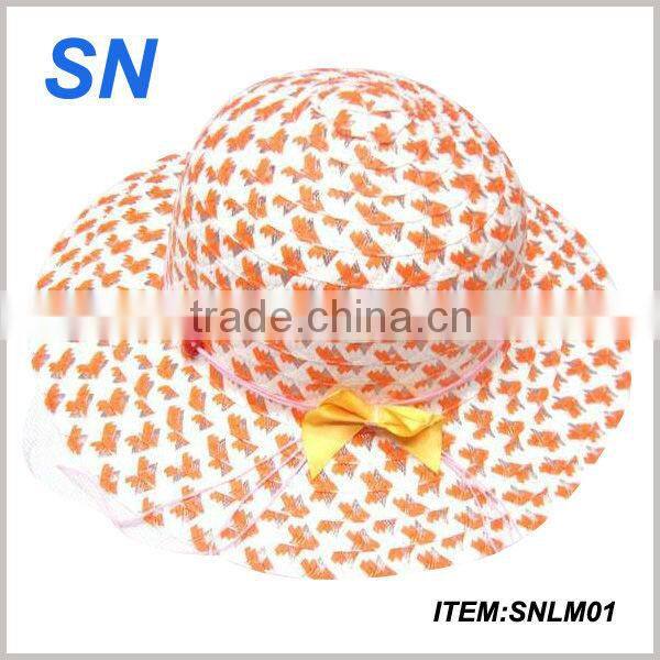 good quality customize girls peru straw hats