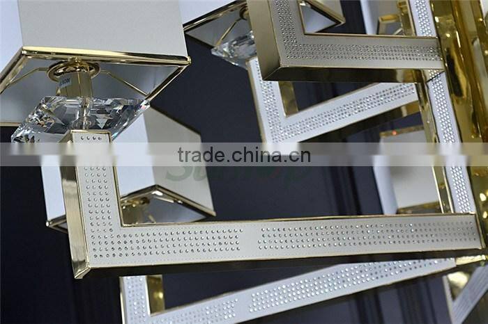 Newest chandelier lamps/K9 Crystal pendant lights/leather chandelier lights