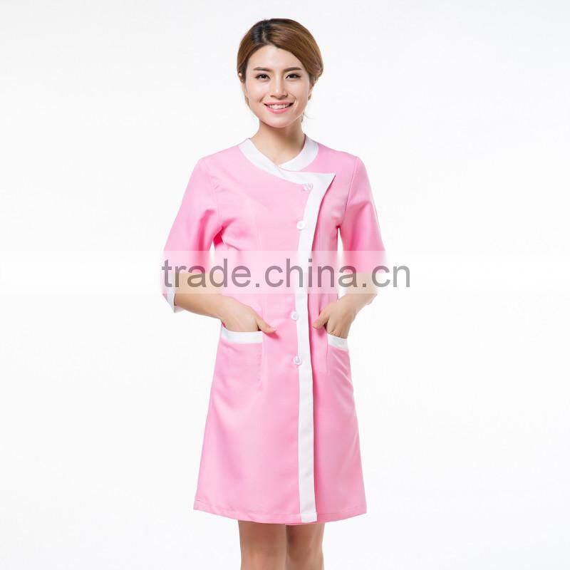 Wholesale Workwear Summer Pink Nurse Doctor Female Dress