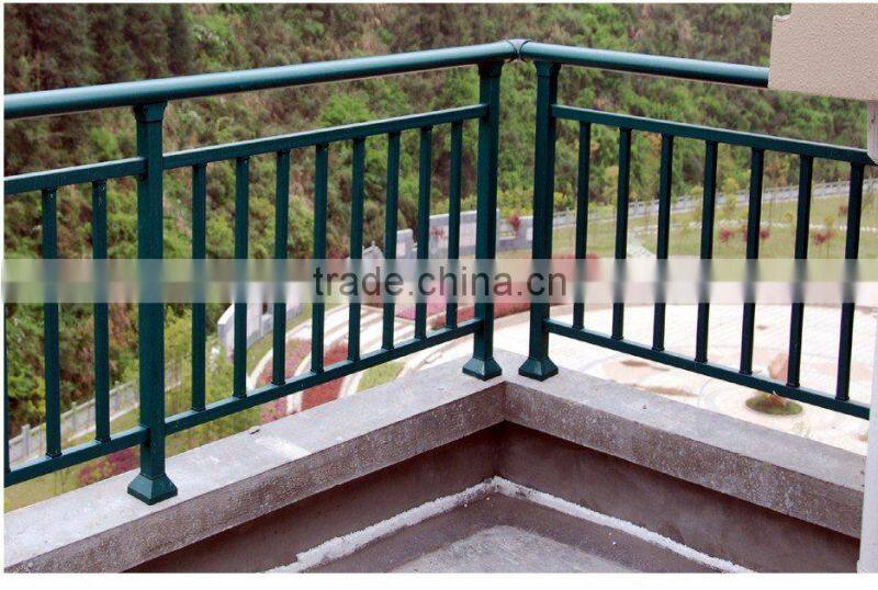 modern galvanized simple wrought iron balcony fence