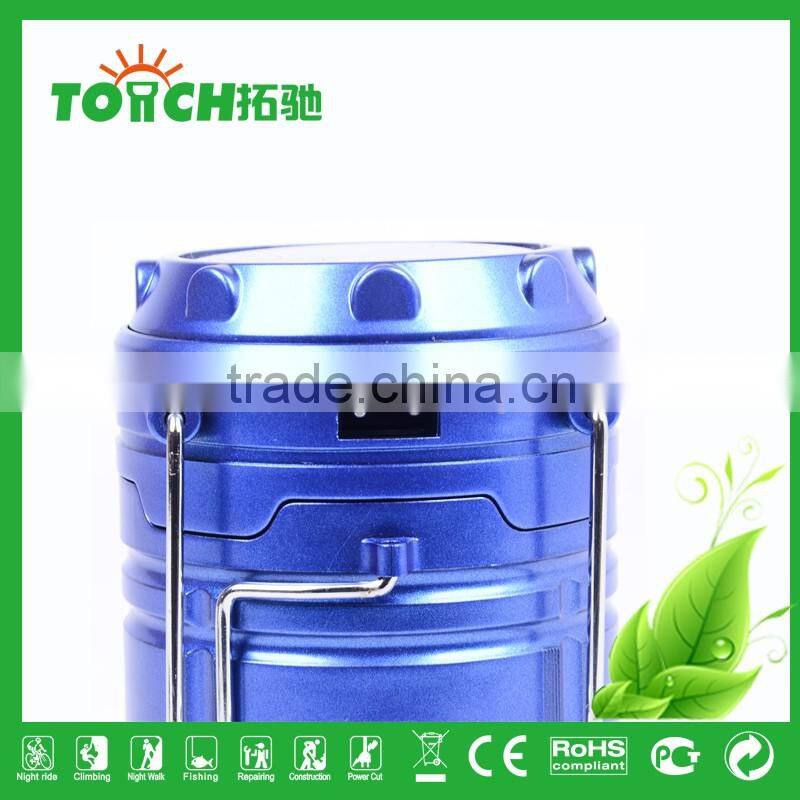 Brand New Plastic Rechargeable Emergency Camping Light High Quality LED Camp Torch Lamp 2 in 1 Lantern