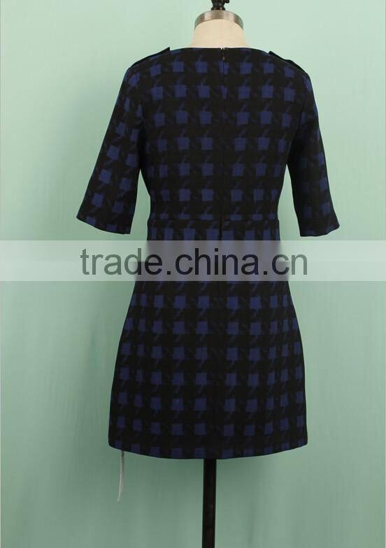 Middle aged women Simply fashion casual half sleeve fitted winter dresses