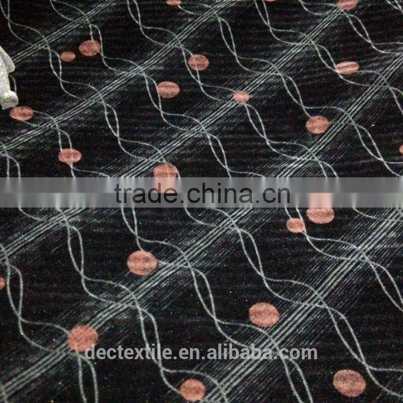 Nylon knitted flock plain dyed flocking
