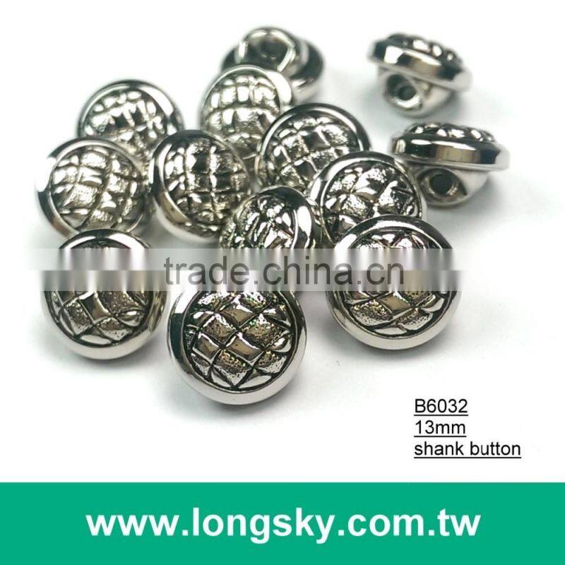 (#B6032/13mm) animal stripe round type antique silver plated abs plastic shank button