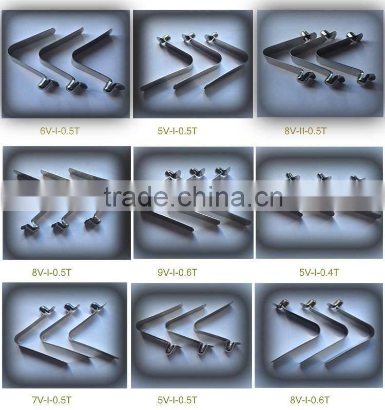 OEM Spring Steel V Shape Tube Lock spring Double Button Clip