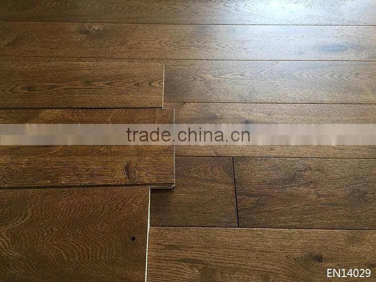 Dark Smoked Brushed Engineered Oak Timber Flooring