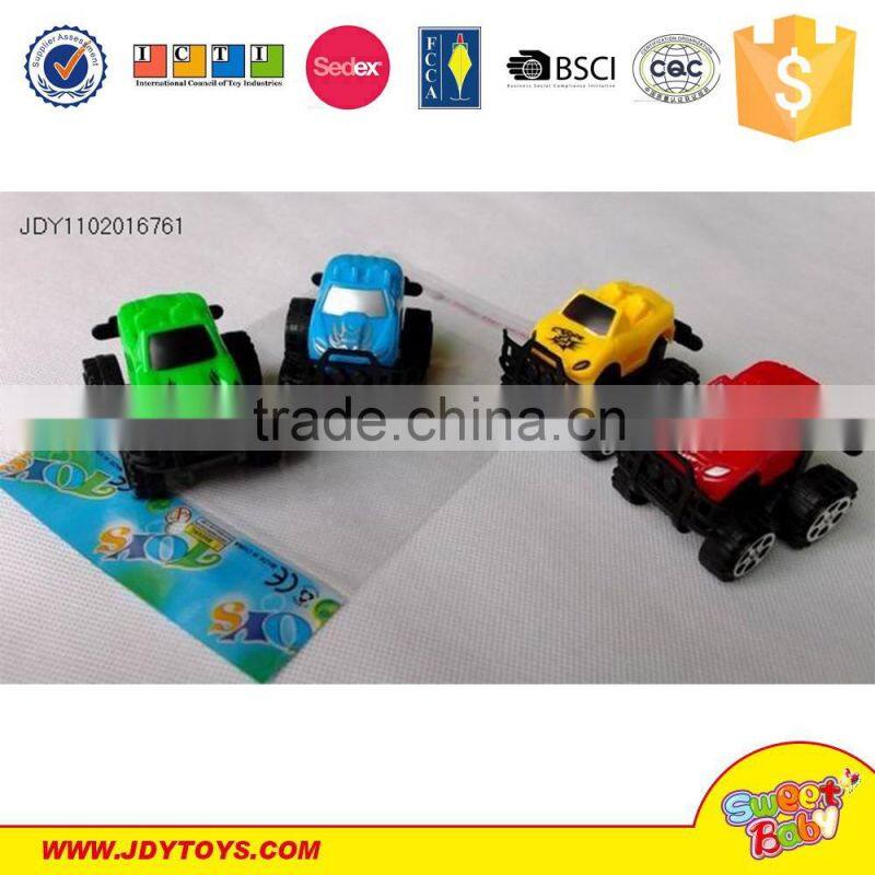 Defferent design promotion 5CM Solid and transparent color pull back cartoon car toys for kids