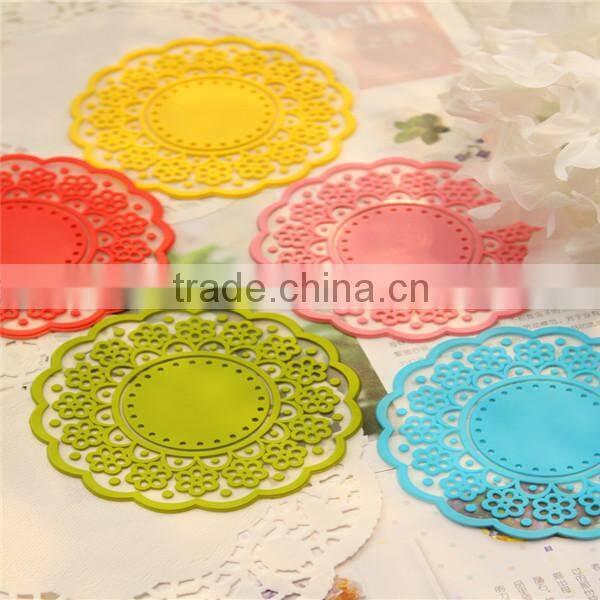 Wholesale Eco-friendly silicone cup mat/silicone coffee cup mat in high quality