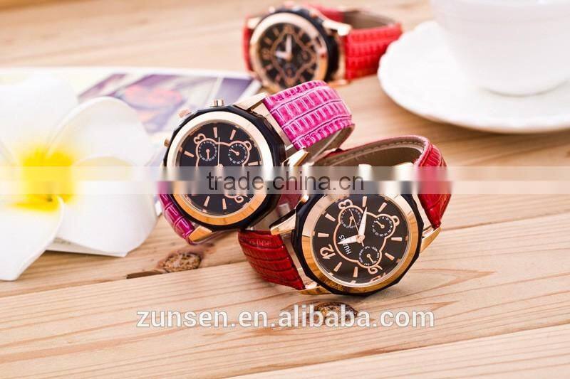 2016 High Quality Fashion Watch Women Dress Quartz-Watch Casual Wristwatch Women Relogio Feminino relojes mujer Leather Clock