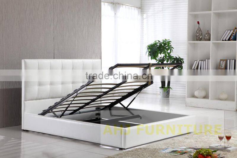 Storage bed frame, cheap pu storage beds, faux leather storage beds