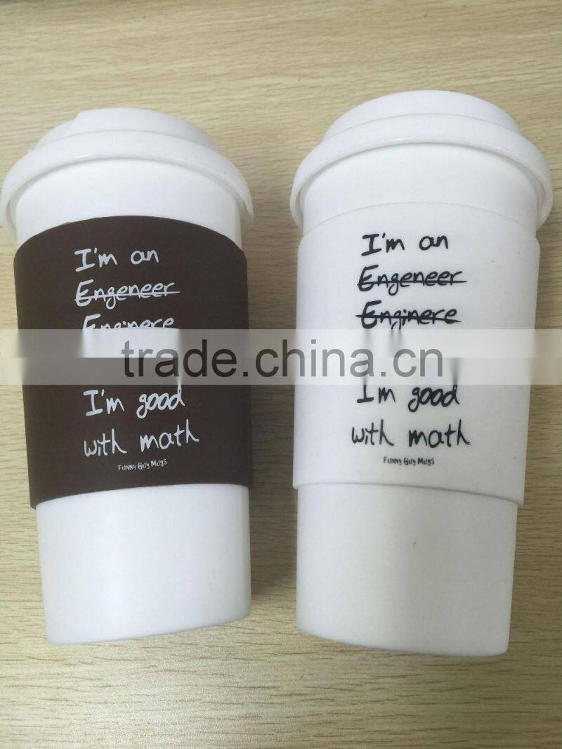 12oz plastic coffee tumbler with logo printing