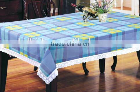 plastic printed square tablecloth, wholesale price for vinyl tablecloth