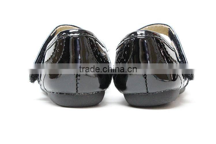 Professional non slip healthy black student school shoes handmade shoe