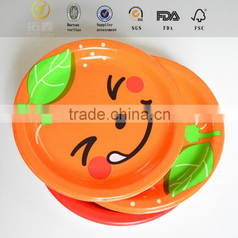 Tableware dishes paper pe coated plastic charger plate