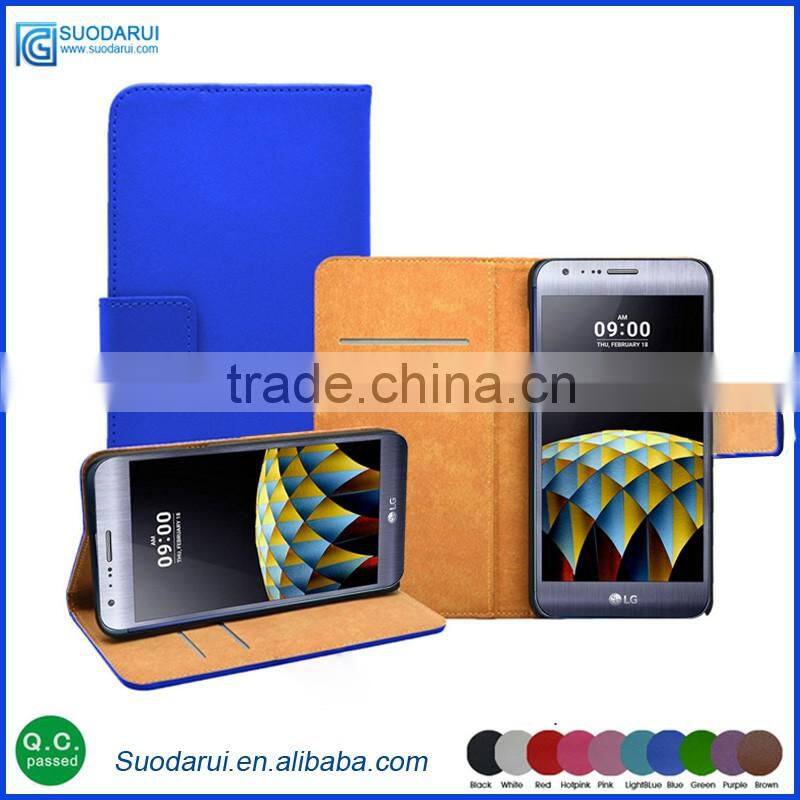 Mix colors Book Wallet Leather flip cases pouch for LG X Cam covers