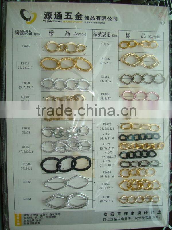 4mm thick aluminum double curb chain 31.1*24.8mm