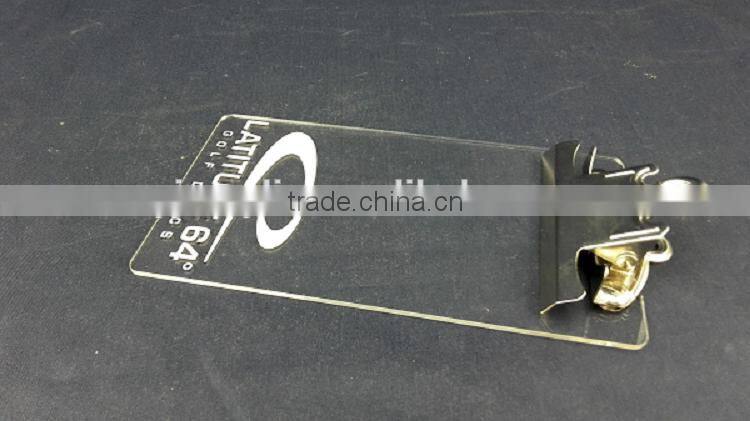 Customized clear acrylic clipboard 4x6 5x7 6x9