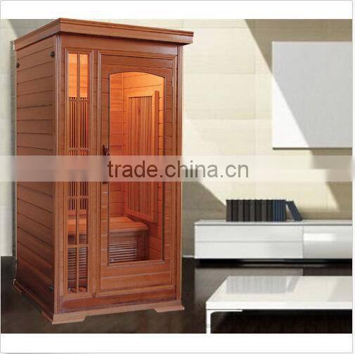 1 People Capacity and Red Cedar Solid Wood Type dry steam sauna room