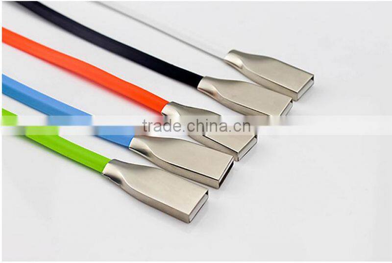 Fast Charge 2.0 Current Usb Data Sync Cable Charger Cable Metal Head Data charging Cable