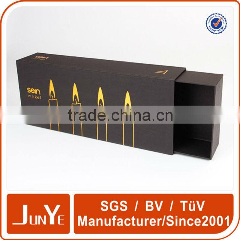 slide out boxes with magnetic closure scented pillar candle packaging luxury
