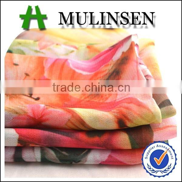 New Style Soft Dubai Desgin Polyester chiffon Digital Printing On Fabric