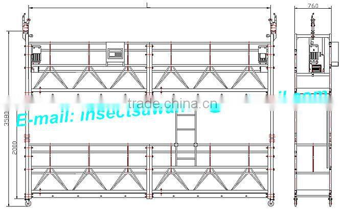 ZLP100,500,630,800 Powered Suspended Platform
