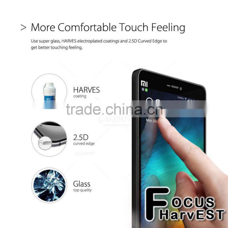 New arrival 0.33mm 2.5D 9H top quality tempered glass screen protector film roll for xiaomi 2