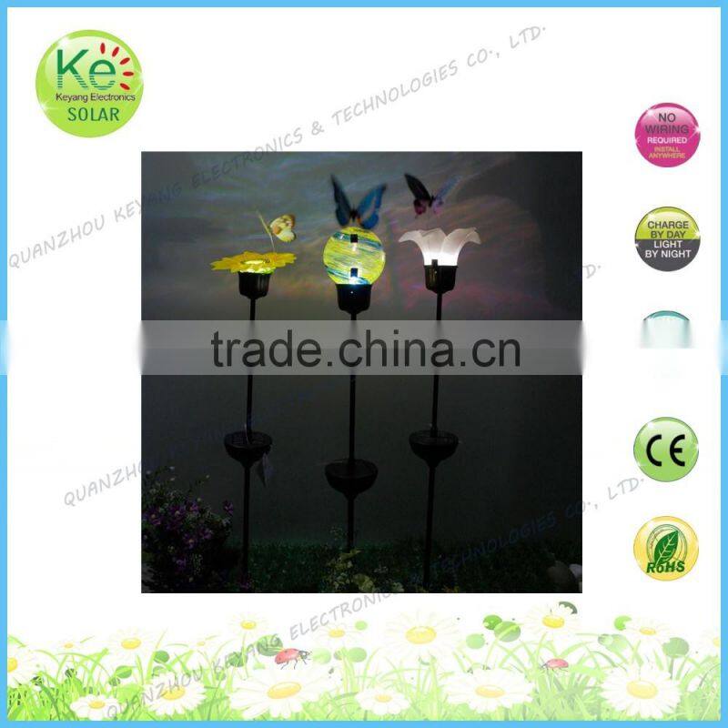Sunflower yard light with butterfly led solar lights