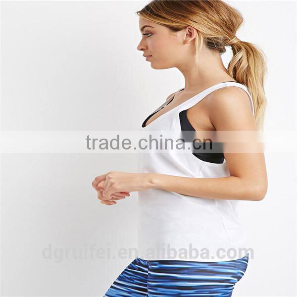 Open fork backless modal sports vest t back tank tops