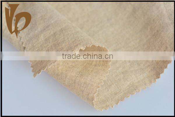 China supplier 100% linen elegant fancy gold dress fabric from factory