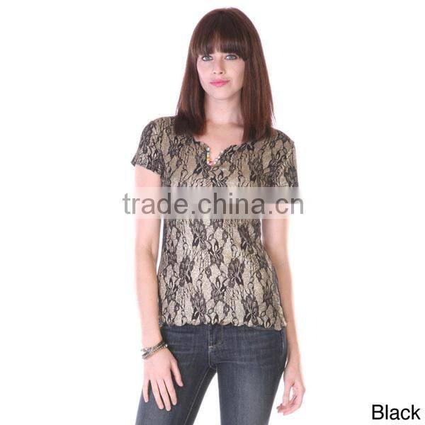 2014 hot sale women lace blouse new fashion lace blouse designs