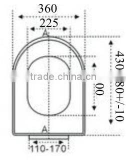 sanitary ware U shape easy fix water closet toilet cover-1054