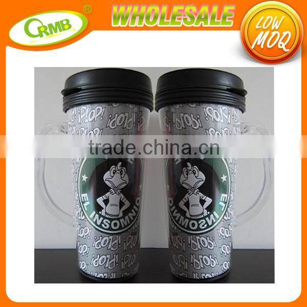 400ml stainless steel insert coffee mugs PP outer car mug