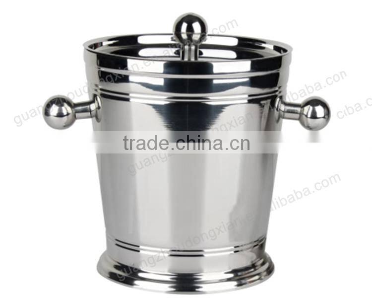 Premium Double Wall metal Stainless steel ice bucket