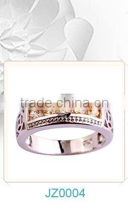 2016 New Design Gold-plated Sterling Silver CZ Finger Ring, Flower Fairy Wholesale Jewelry Women Open Ring