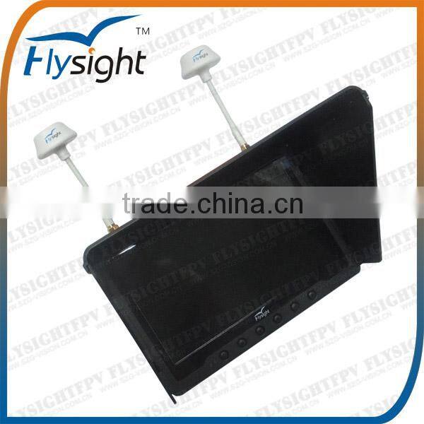 C334 Flysight Upgrade 7'' FPV Monitor Black Pearl RC801 with Built-in 5.8g Wireless AV Receiver No Blue Screen for RC Drone UAV