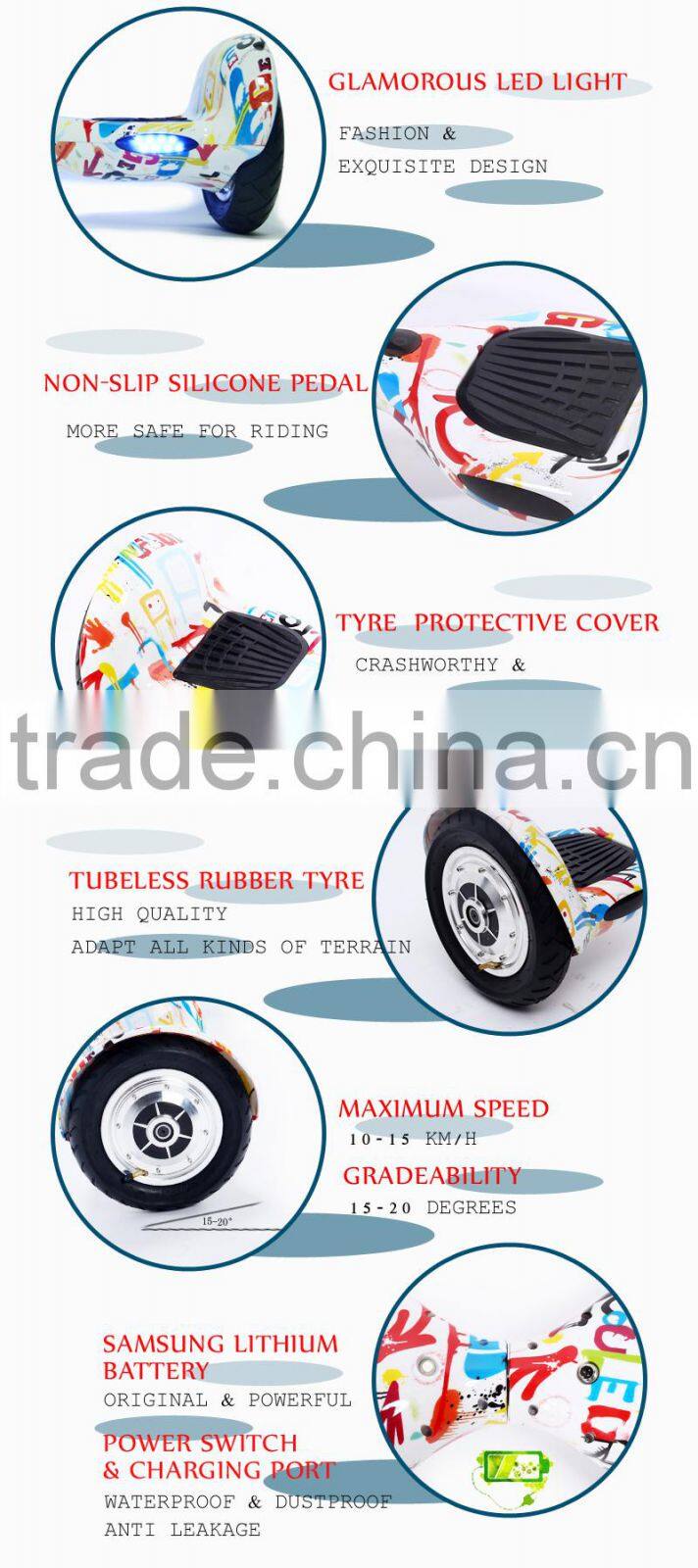 China hoverboard bluetooth wholesale with remoter control (PN-A5)