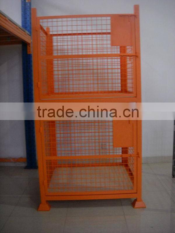 Steel Wire Foldable Rolling Trolley Tool Cart for Warehouse Logistic Workshop