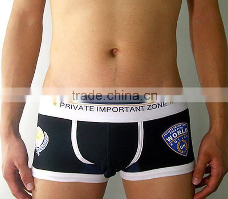 Summer New Style Cotton men's Cotton boxer shorts underwear Men US POLICE print personality design boxer shorts