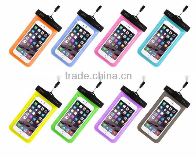 PVC Universal Mobile Phone Waterproof Bag Pouch Cover Case For iPhone 6 4.7 5.5 For Samsung Galaxy Note 4 3 2 S6 S6 Edge S5 S4